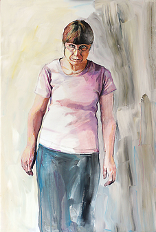 Christel, 80x120 cm. Acryl auf Leinwand